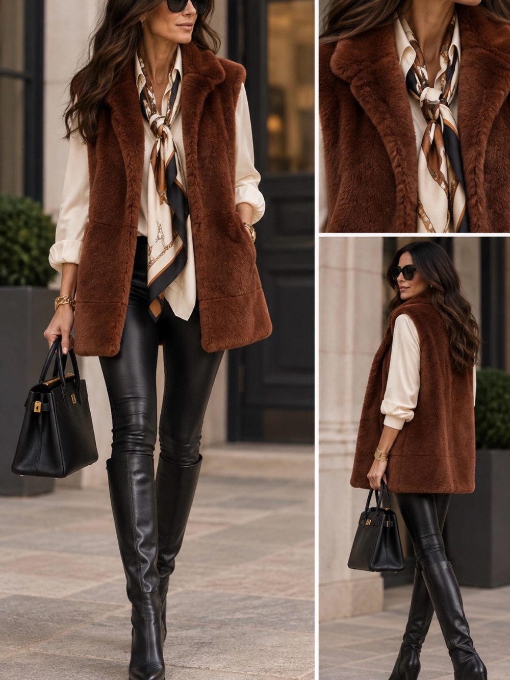 Soft Surroundings Warm Chestnut Teddy vest